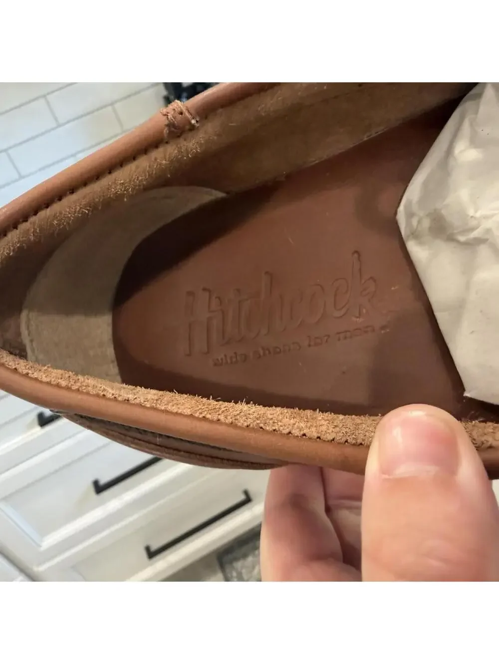 Hitchcock men's leather boat shoes Size 9.5.